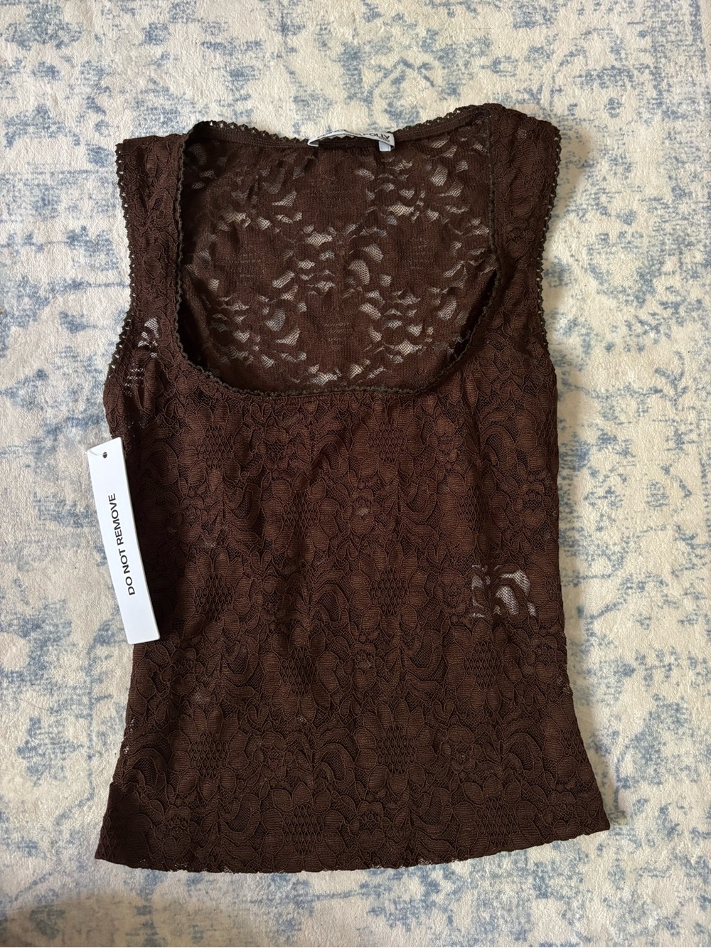Princess Polly Dark Brown Lace Cami